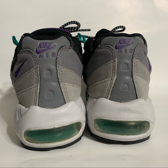 Nike Air Max 95 Grape Purple Grey Black Teal Mens Size 7 609048-030 Rare - Picture 6 of 13